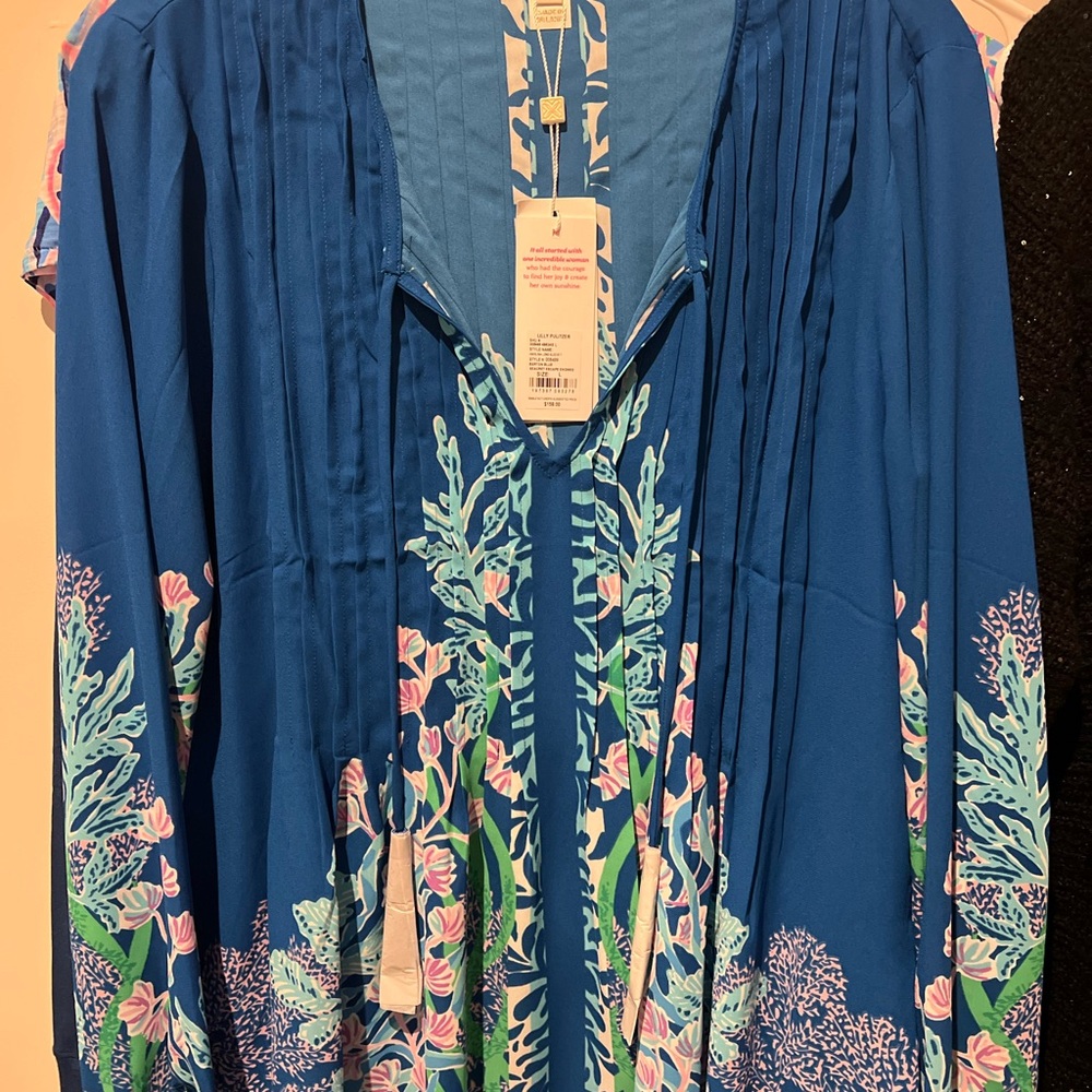 Lilly Pulitzer Barton Blue Dress with White Accents